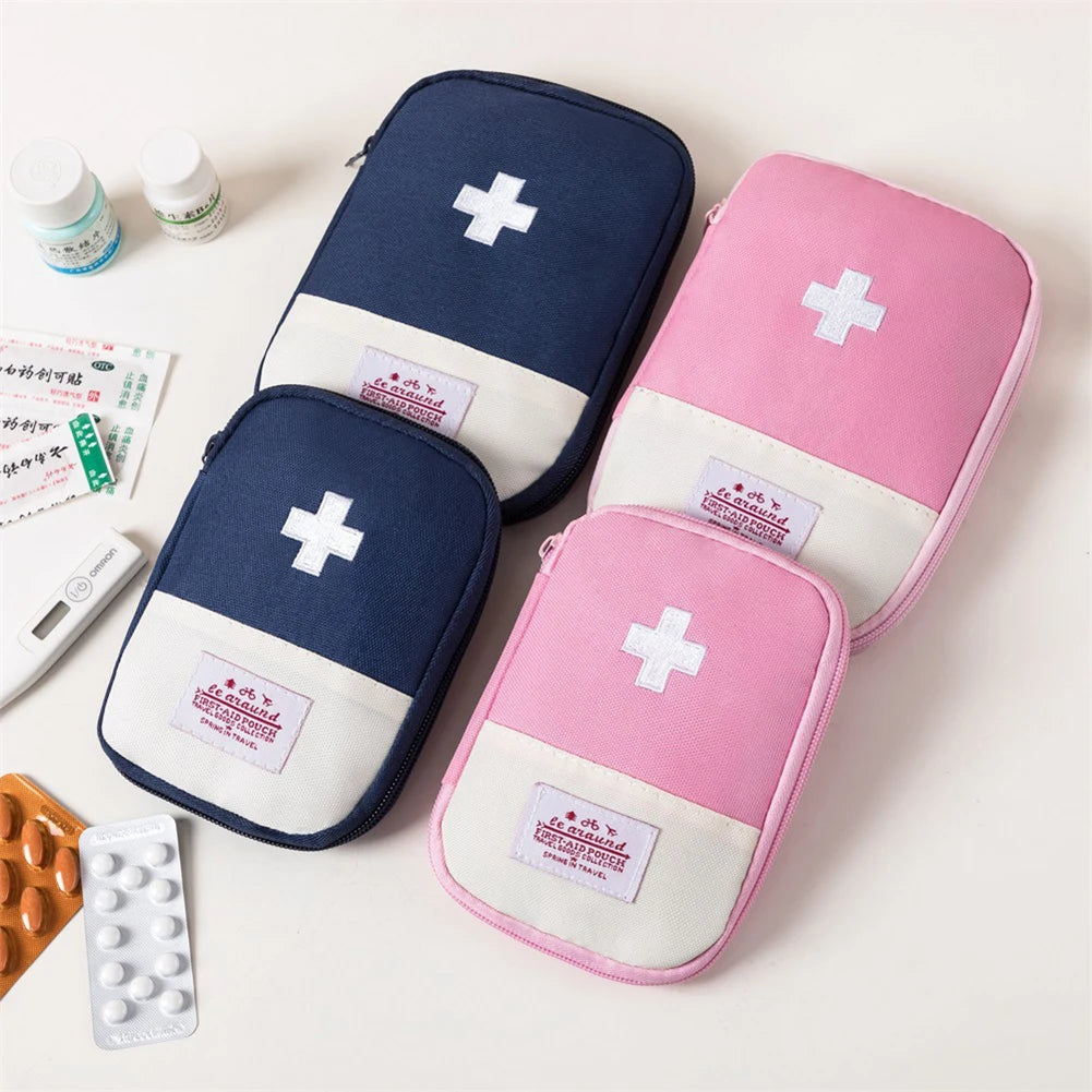 Portable Emergency Medicine Bag – Mini First Aid Kit Storage for Camping & Travel